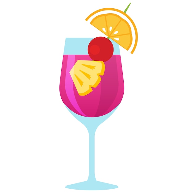 Free PSD cocktail drink illustration