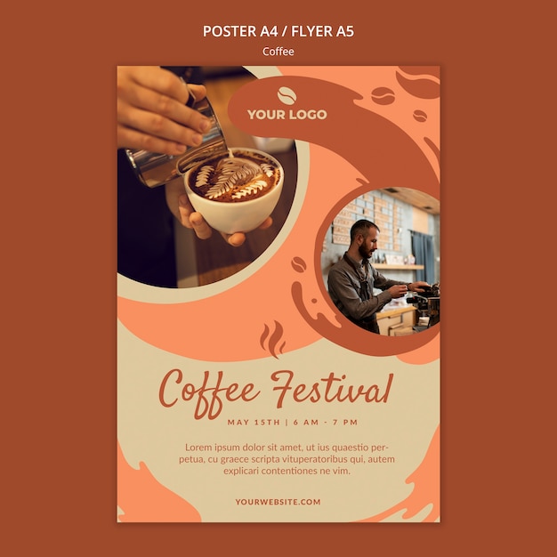 Coffe concept poster mock-up