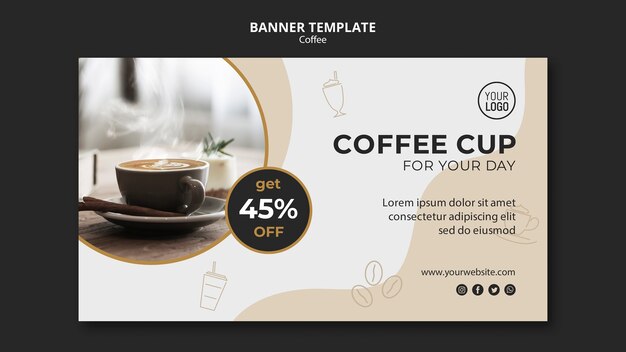 Coffee banner template design