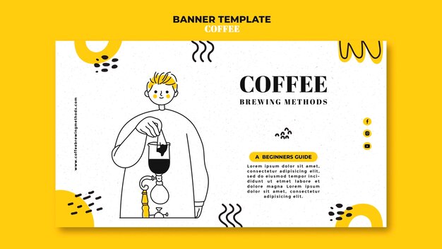 Free PSD coffee banner template