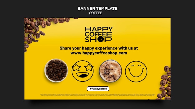 Free PSD coffee banner template