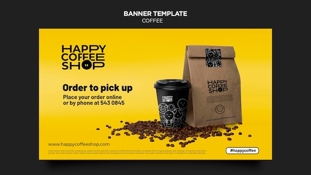 Free PSD coffee banner template