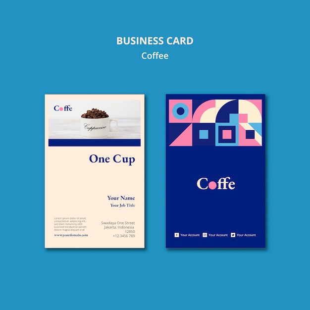 Coffee business card template