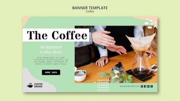 Coffee concept banner template