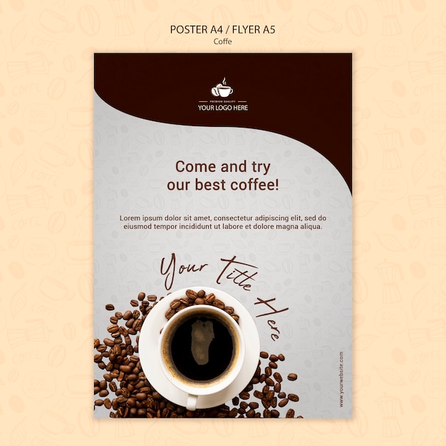 Coffee concept flyer design