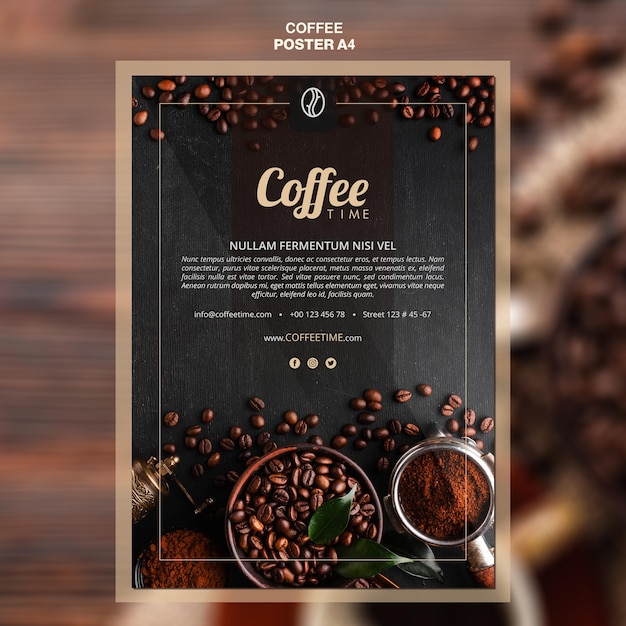 Coffee concept poster template