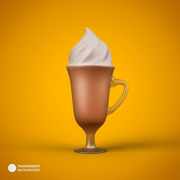 Coffee Cup Icon Isolated 3d Render Illustration