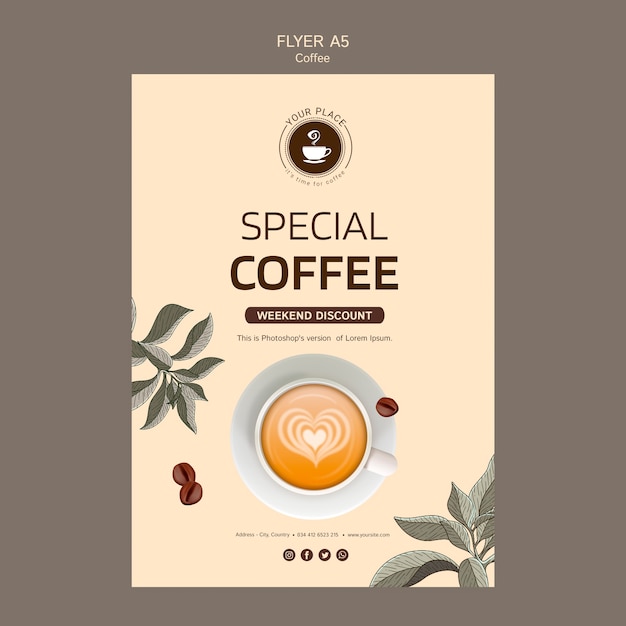 Coffee flyer template