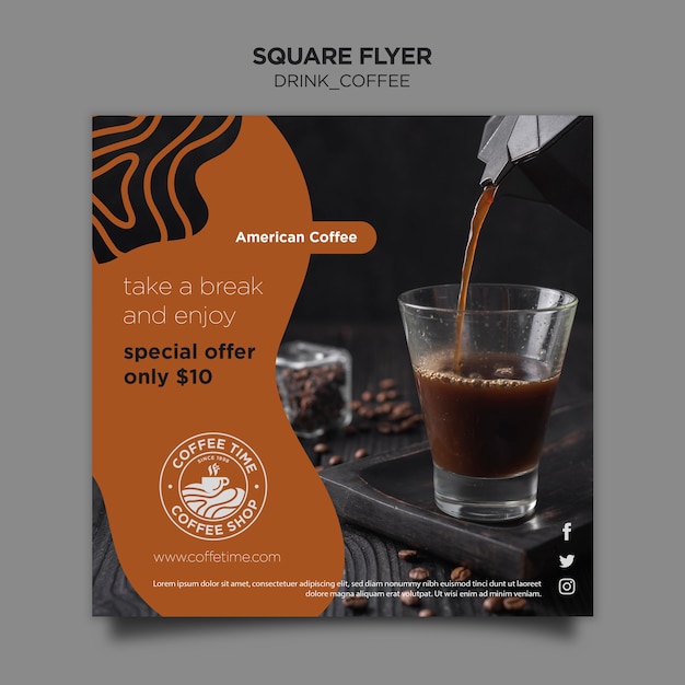 Coffee flyer template