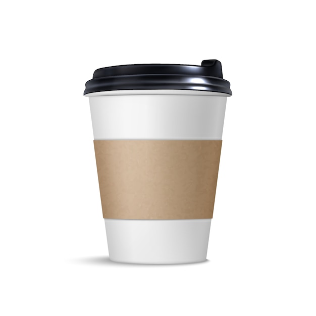 Coffee realistic take away isolated