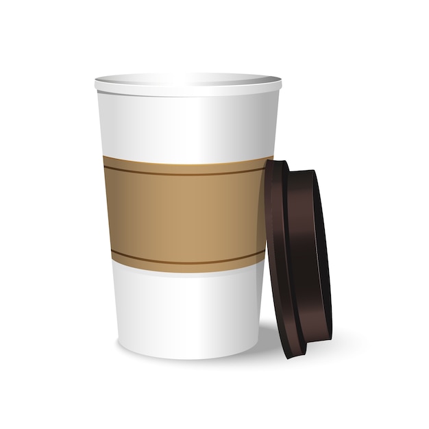 Free PSD coffee realistic take away isolated