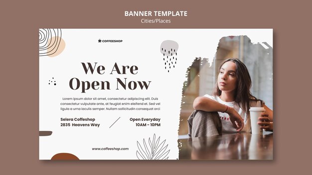 Coffee shop banner template