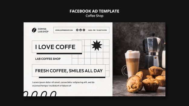 Free PSD coffee shop facebook template