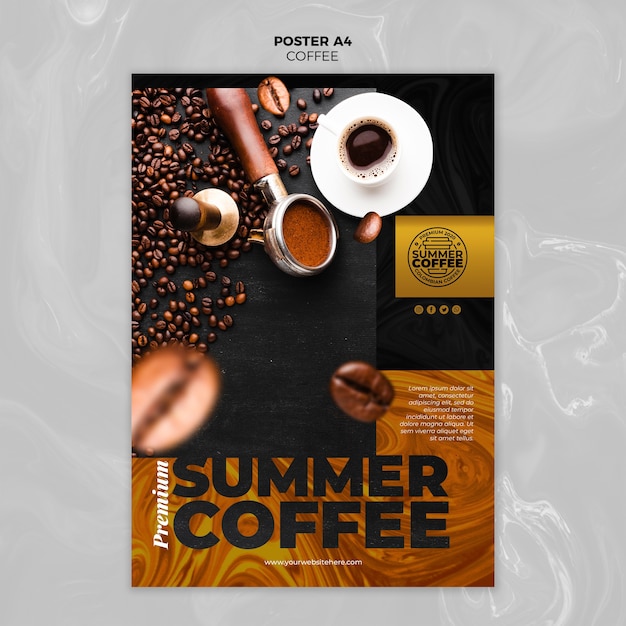 Free PSD coffee shop flyer template