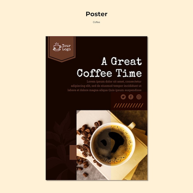 Coffee shop poster template