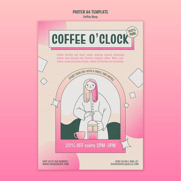 Coffee shop poster template