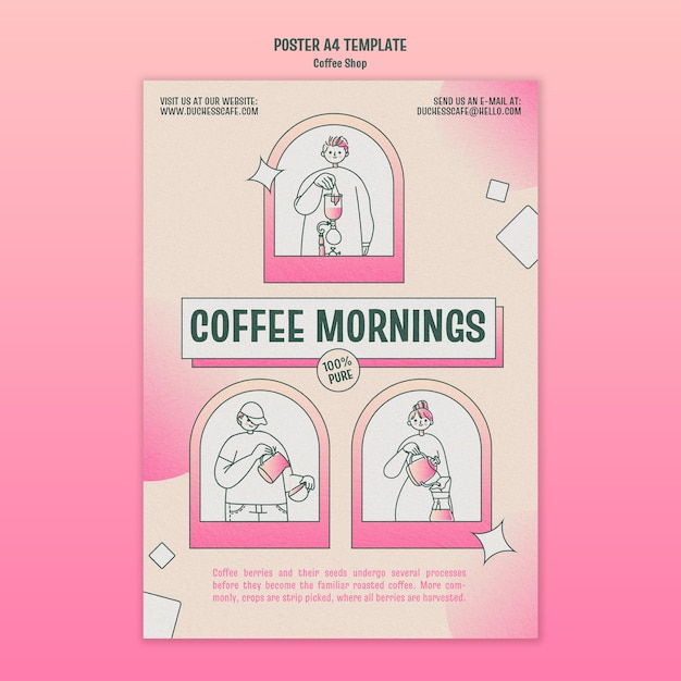 Coffee shop poster template