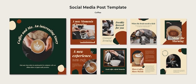 Free PSD coffee shop social media posts