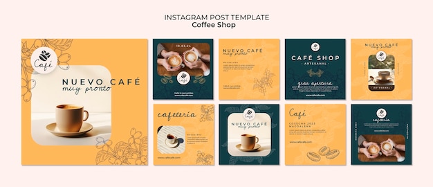 Free PSD coffee shop template design