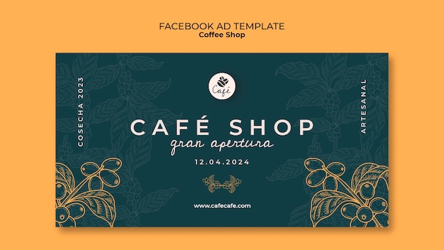 Free PSD coffee shop template design