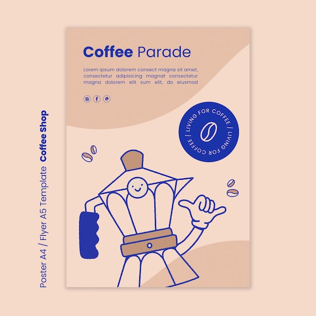 Free PSD coffee shop template design