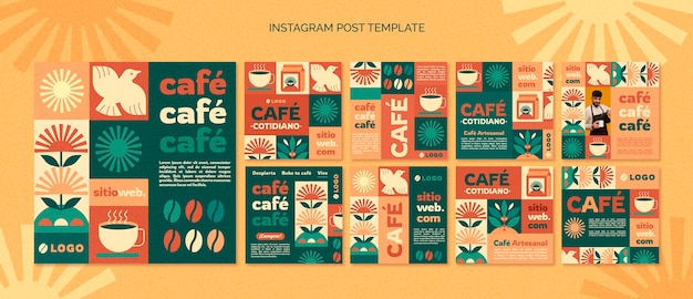 Free PSD coffee shop template design