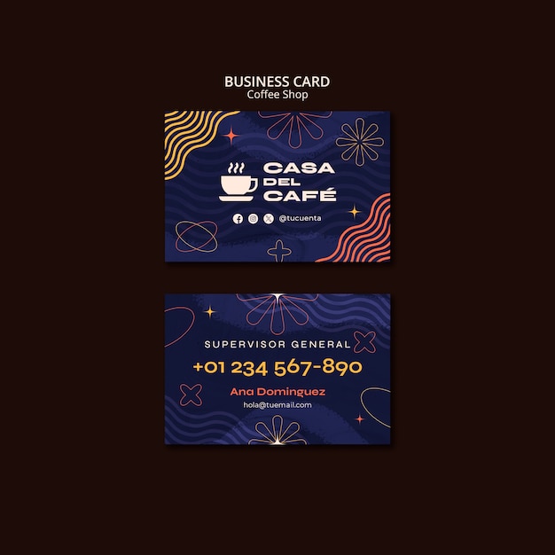 Free PSD coffee shop template design