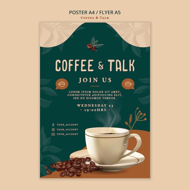 Coffee and talk flyer design