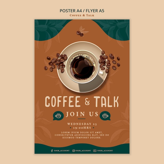 Coffee and talk poster style