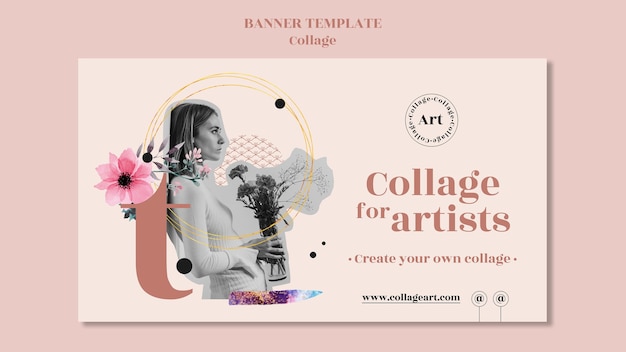 Collage for artists template banner