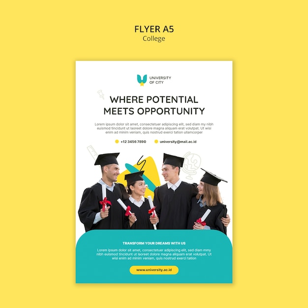 Free PSD college template design