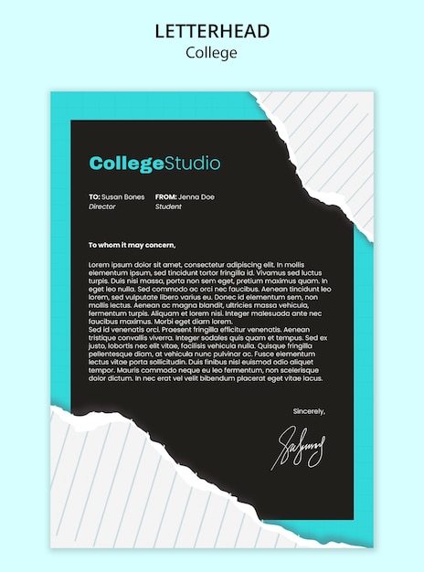 Free PSD college template design