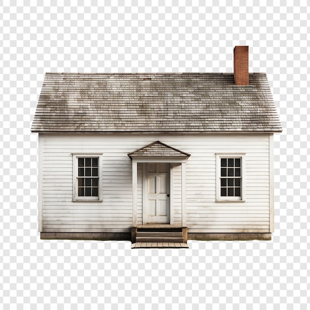 Free PSD colonial saltbox house isolated on transparent background