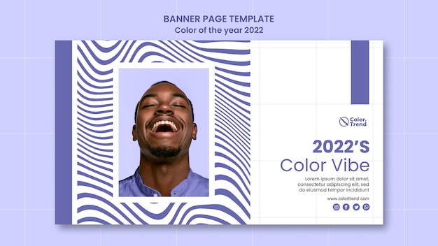 Free PSD color of the year 2022 banner template