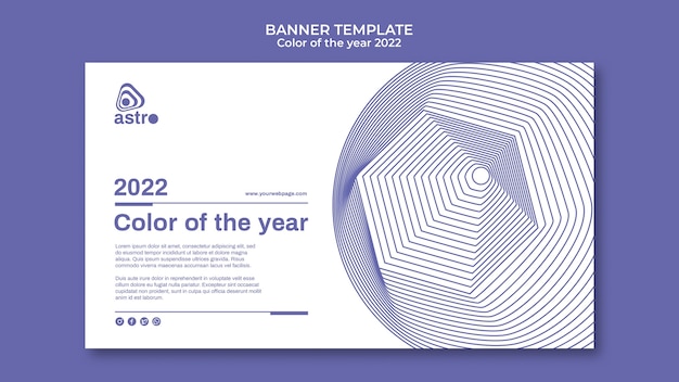 Color of the year 2022 banner template