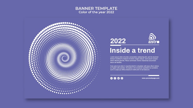 Color of the year 2022 banner template