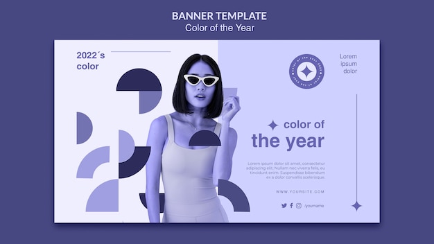 Free PSD color of the year 2022 banner template