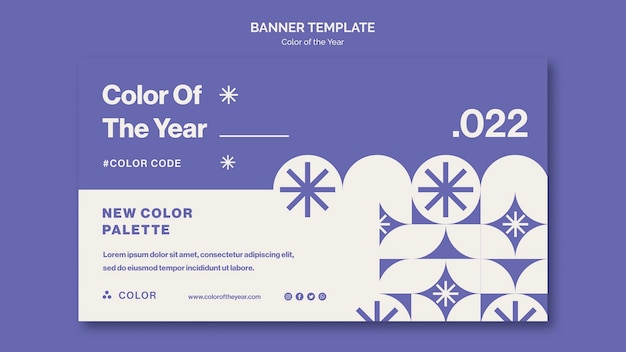 Free PSD color of the year 2022 banner template