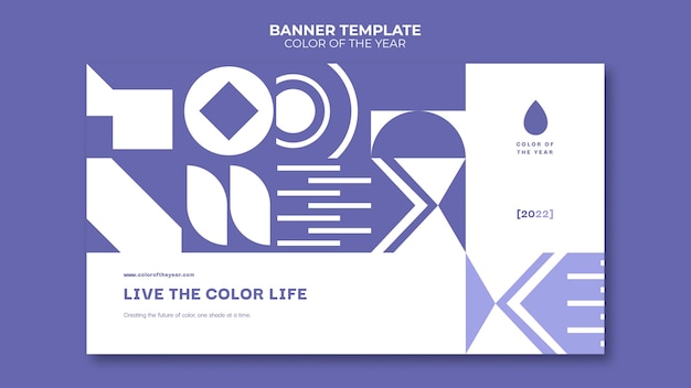 Free PSD color of the year 2022 banner template