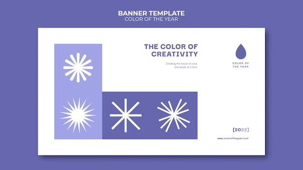 Free PSD color of the year 2022 banner template