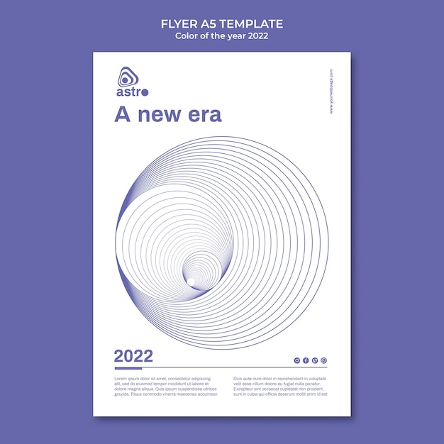 Color of the year 2022 flyer template