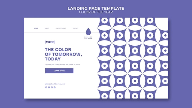 Color of the year 2022 landing page template