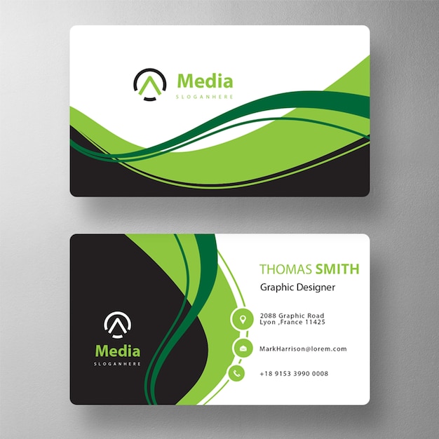 Colorful business card mock up