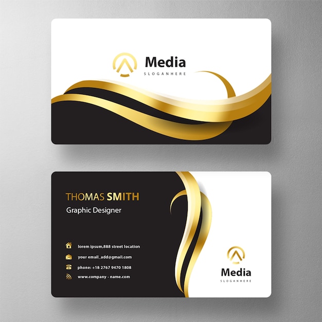 Colorful business card mock up