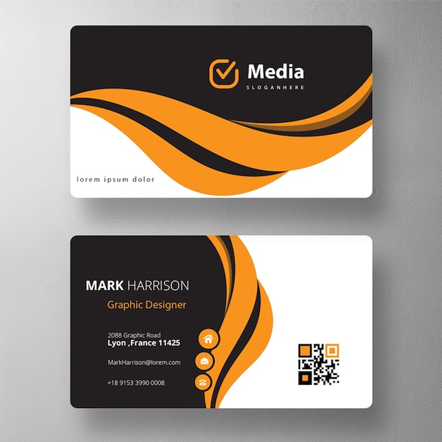 Colorful business card mock up