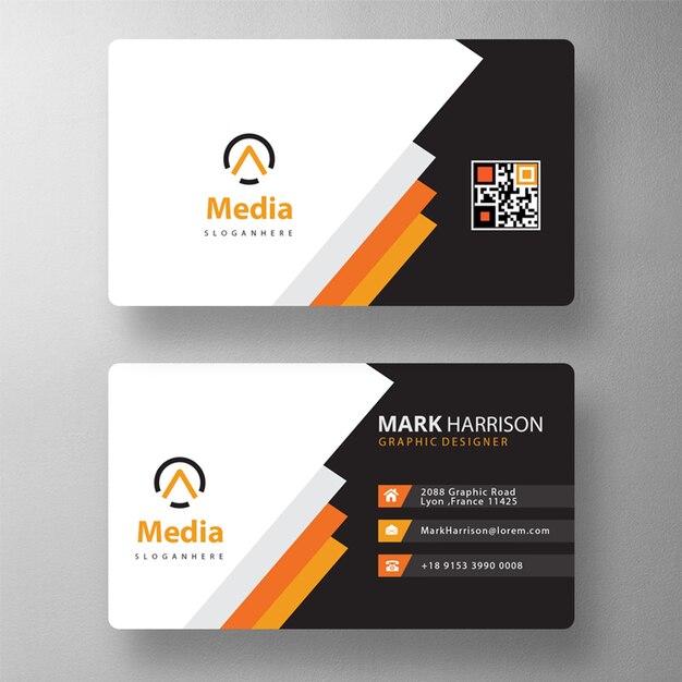 Colorful business card mock up