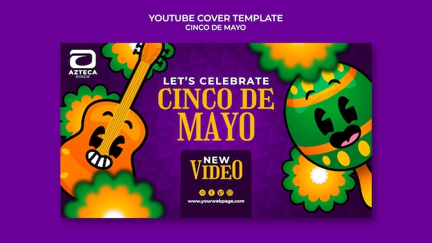 Free PSD colorful cinco de mayo template