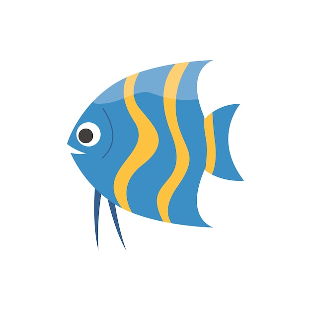 Free PSD colorful fish illustration