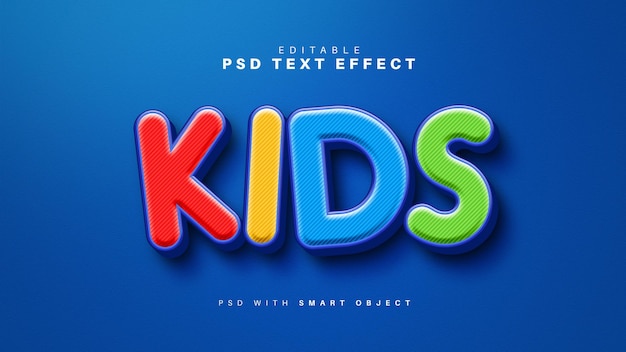 Colorful kids text effect