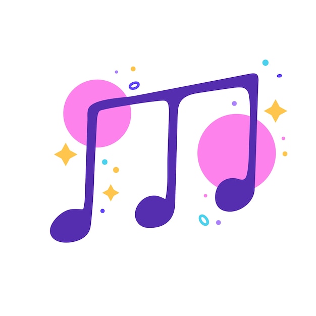 Free PSD colorful music notes